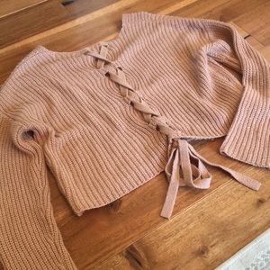Forever21 Braided Back Sweater